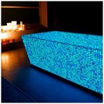 Foszforeszkáló fényes Mozaik aqua 30x30cm fotó