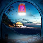 Szúnyogirtó LED lámpa UV-fénnyel, akasztóval ellátott hordozható rovarölő kemping lámpa fotó