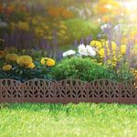 Virágágyás szegély / kerítés - 16 x 15 cm - barna - 20 db / csomag fotó