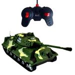 Távirányítós harckocsi, hang + fény effektekkel - RC Tank - zöld fotó