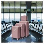 Chicago rózsaszín bőrönd szett 4 darab VO00292 fotó