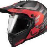 LS2 enduro sisak - MX436 Pioneer Evo – matt fekete/piros - LS2 Helmets fotó