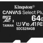 Kingston Canvas Select Plus 64GB MicroSDXC 100R A1 C10 memóriakártya - KINGSTON fotó