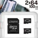 Kingston SDCS2/64GB-2P1A Canvas Select Plus 64 GB Class 10/UHS-I (U1) microSDXC memóriakártya (2 db) fotó