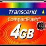 Transcend Compact Flash 4GB High Speed 133x memóriakártya fotó