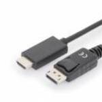 Digitus AK-340303-010-S video átalakító kábel 1 M HDMI A-típus (Standard) DisplayPort Fekete fotó