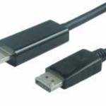 PremiumCord HDMI/DisplayPort 2 M Fekete, Szürke fotó