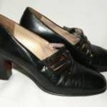 Extravagáns fekete sok pántos női bőr cipő 36-37 fotó