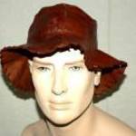 Különleges valódi bőr kalap 56-os fotó