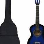 8 darabos kék klasszikus gitár kezdőkészlet 1/2 34" - vidaXL fotó