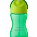 Bájos itató pohár hajlékony szívószállal Avent 300 ml zöld - AVENT fotó
