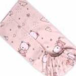 Lorelli gumis lepedő 60x120 + 15cm - Pink Ballerina Bear fotó