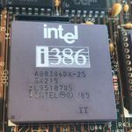 Intel 386 alaplap - 80386dx - i386 arany kerámia CPU, miegymás… fotó