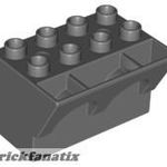 Lego Duplo, Brick 3 x 4 x 2 with Arched Parapet, Dark gray fotó