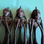 Afrikai bronz szobrok, ember ábrázolások .. fotó