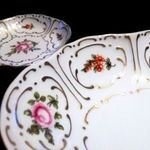 HOLLÓHÁZI csemege porcelán készlet- Pannónia kézifestett - 1 + 4 fotó