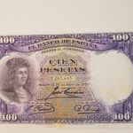 Spanyolország 100 peseta 1931 P83 EF bankjegy fotó