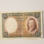 Spanyolország 25 peseta 1931 P81 F+ bankjegy fotó