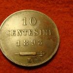 San Marino nagy bronz 10 centesimi 1893 fotó