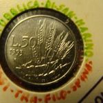 San Marino acél 50 lira 1993 UNC, tokban fotó