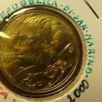 San Marino alu-bronz 200 lira 2000 UNC, tokban fotó