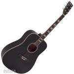 Dimavery - STW-40 Western gitár fekete ajándék puhatok fotó