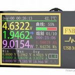 FNIRSI FNB48 1, 77" V4.2 PD Trigger Voltmeter Ampermérő USB teszter fotó