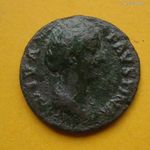 Római bronz DIVA FAUSTINA dupondius 7, 6 gr fotó