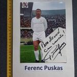 Puskas Ferenc személyes aláírása fotó