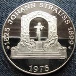 Ausztria 150 éve született Johann Strauss .640 ezüst 100 Schilling 1975 PP (id82228) fotó
