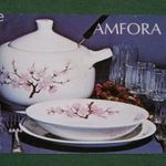 Kártyanaptár, Amfora Üvért vállalat, Alföldi porcelán étkészlet, 1980, , F, fotó