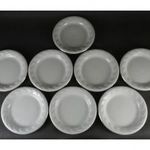 1O991 Aranyozott hófehér Hollóházi porcelán tányérkészlet 8 darab fotó