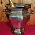 Hibátlan ezüst olasz kézi munkával készített ritka pezsgő tartó jeges vödör. 1460 gramm fotó