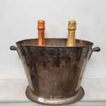 Antik pezsgős vödör elegáns pezsgő ital tartó konyhai eszköz jeges vödör 546 7513 fotó