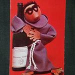 Kártyanaptár, Badacsonyi szürkebarát bor, reklám figura, Szolnok élelmiszer vállalat, 1975 , L, fotó