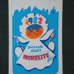 Kártyanaptár, Mirelite fagyasztott élelmiszer, grafikai rajzos, reklám baba, figura, 1982, , R, fotó