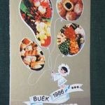 Kártyanaptár, Mirelite fagyasztott élelmiszer, grafikai rajzos, reklám baba, figura, 1986, , P, fotó