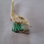 Karácsonyfadísz üveg gólya csiptetős fotó
