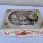 Retro, régi, csehszlovák, üveg karácsonyfadíszek eredeti dobozukban 2. fotó