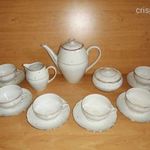 Cseh porcelán pöttyös teás kávés készlet (fp) fotó