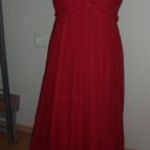 Zara selyem, piros alkalmi ruha, L fotó