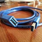USB hosszabbító kábel, 2m, kék színben, INGYENES SZÁLLÍTÁS fotó