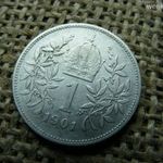Ezüst 1 korona 1901 fotó