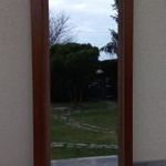 Fali tükör fa keretben fotó