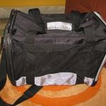 kis állathordozó táska, Zoofari, 43x30x30 cm, szellős, vászon kézitáska, válltáska, alja betétes fotó