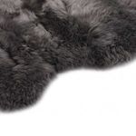 világosszürke báránybőr szőnyeg 60 x 90 cm (284708) fotó