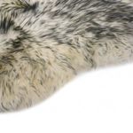 sötétszürke melanzsszínű báránybőr szőnyeg 60 x 180 cm (283884) fotó