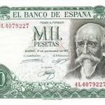 Spanyolország 1000 peseta 1971 aUNC emlékbankjegy – 100 éves a Spanyol Nemzeti Bank fotó