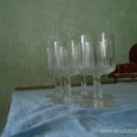Metszett üveg Boros Pohár Szett 6 db-os fotó