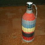 Borosüveg demizson kb. 2 liter színes borítású fotó